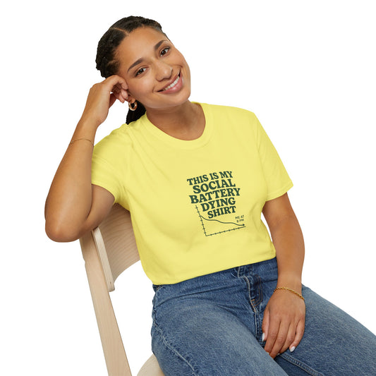 Unisex Softstyle T-Shirt - Social Battery Chart